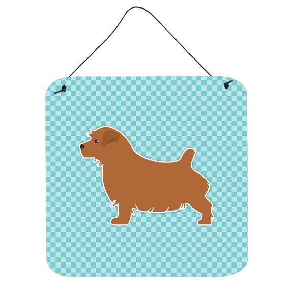 Carolines Treasures BB3709DS66 Norfolk Terrier Checkerboard Blue Wall or Door Hanging Prints