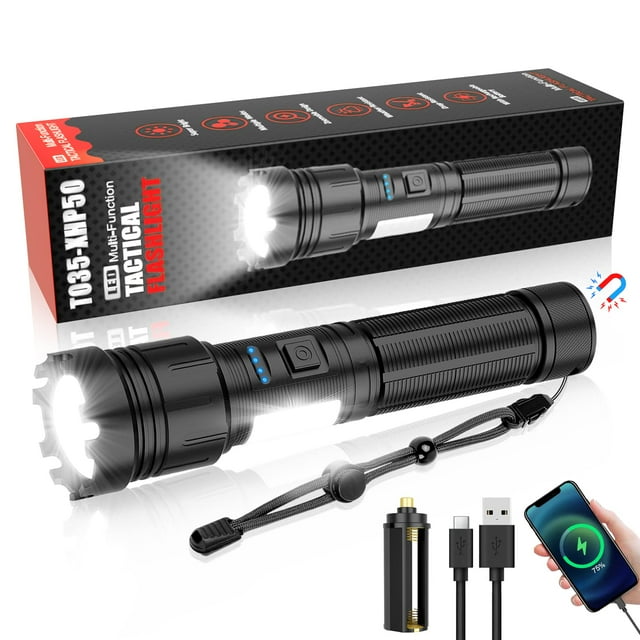 Linterna Banral LED magnética de 10000 lúmenes, recargable