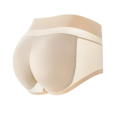 Lifter Panties for Women Padded Underwear Seamless Booty Pads Enhancer Shapewear Lifting Panty Beige