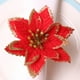 thumbnail image 3 of Juego de 6 servilletas rojas elegantes con diseño de flores navideñas para fiestas de cumpleaños y bodas., 3 of 11