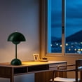 thumbnail image 5 of 11 Inch Cordless Touch Lamp with Dimmable Settings, 1800mAh Rechargeable Desk Lamp for Nightstands, Mid Century Modern Table Lamp for Bedroom, Living Room, or Dorm Decor (Green), 5 of 5