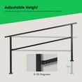 thumbnail image 7 of VIVOSUN Handrail for Stairs, 83" x 36" Fits 1 to 7 Steps, Adjustable Wrought Mattle Iron Handrail, 7 of 7