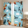 thumbnail image 2 of Castle Fairy Kids Cartoon Plane Black Out Curtains,Transportation Theme Curtains Pack of 2 (42x63 Each),Kawaii Airplane Bedroom Curtains,Lightweight Room Decor, 2 of 6