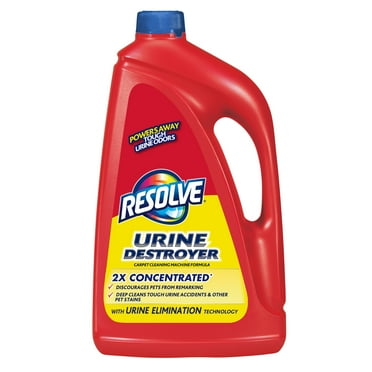 Resolve Urine Destroyer 2x Carpet Stain Cleaner Solution and Odor Remover Steam Machine Concentrate, 60 oz