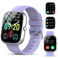 thumbnail image 1 of Montre Intelligente pour Android et Iphone, Montre Intelligente Étanche IP68 pour Femmes et Hommes avec Plus de 100 Modes Sportifs, Traqueur de Mise en Forme de 1,91 Po, Montre Intelligente avec Appel Bluetooth (Répondre/faire des Appels), pour Cadeau Violet, 1 of 5