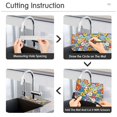 thumbnail image 5 of Yayeee Faucet Mat for Kitchen Sink 14.7" Diatomite Long Splash Guard Pad, Floral Fiesta, 2 Pack, 5 of 7