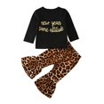 thumbnail image 2 of 2PCS Toddler Baby Girl Autumn Clothes Long Sleeve Tops+Leopard Pants Outfits Set, 2 of 5