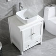 thumbnail image 4 of Wonline White Bathroom Ceramic Porcelain Vessel Sink Faucet Set Chrome, 4 of 5