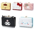 thumbnail image 2 of Sanrio Hello Kitty Pocketbook My Melody KT Cat Cinnamon Roll Pringle Kuromi Cartera de cuero PU, bolso de tarjeta plegable para mujer, 2 of 4