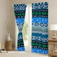 thumbnail image 3 of Feelyou Teens Mandala Aztec Black Out Curtains, Hippie Western Fashion Curtains Pack of 2 (42x63 Each), Retro Triangle Abstract Bedroom Curtains, Living Room Curtains Decor, 3 of 6