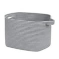 thumbnail image 2 of Lipstore Woven Basket Cotton Rope Dirty Clothes Hamper for Shelves Homeoffice Laundry Gray, 2 of 8