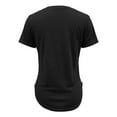 thumbnail image 4 of Womens T Shirts V Neck Short Sleeve Plus Size Basic Tee Curved Hem Tunic Tops,Black,4XL, 4 of 5