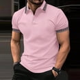 thumbnail image 2 of Men's Polo Shirts Short Sleeve Casual Solid Colors Summer Golf Tops 3 Buttons, M, 2 of 4