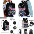 thumbnail image 2 of ZUXONGSY Butterfly Flower Star Moon Print 4 PCS Backpack for Boys Girls, Kids School Bag Sets with Lunch Bag Pencil Case and Water Bottle Holder, Large Capacity Bookpack for Teens School Students, 2 of 6
