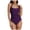 Purple, variant on QHFBli Women's One Piece Swimsuit Ruched Tummy Control Bathing Suits Vintage Retro Push Up Swimwear