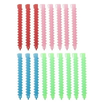 Unique Bargains 17pcs Screw Hair Rollers for Women 6.5"x0.79" Assorted Color 17pcs