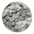 thumbnail image 7 of Unique Loom Blossom Collection Area Rug - Ocho (5' 3" Round Charcoal/Ivory), 7 of 7
