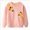 A10-Pink, variant on C Toddler Girls Crewneck Sweatshirt Giraffe Applique Long Sleeve