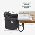 thumbnail image 2 of Chaise de table confortable Evolur Clamp On, noire, 2 of 6