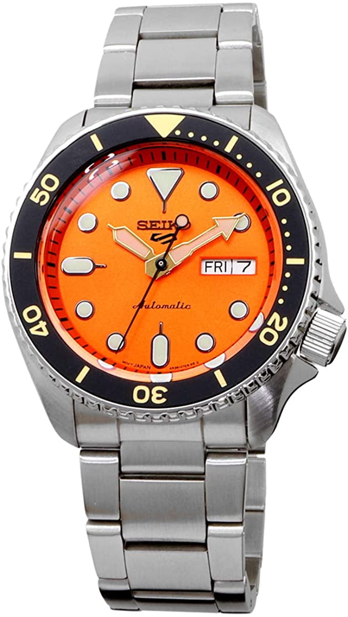 Seiko SRPD59 5 Sports 24-Jewel Automatic Watch - Orange 