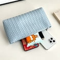 thumbnail image 6 of WeaveCC Woven PU Tote Bag Set Large Capacity Shoulder Handbag with Cosmetic Pouch, 6 of 8