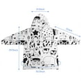 thumbnail image 7 of Cow Pattern Blanket Hoodies for Kids 6-13YR Oversize Wearable Blanket Hoodies for Boys Girls Teens, 7 of 7