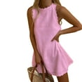 thumbnail image 4 of Douhoow Women Tank Dress Casual Sleeveless Solid Loose Mini Dresses, 4 of 4
