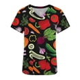 thumbnail image 1 of LSLJS Blouse d'Uniforme d'Halloween à Manches Courtes Col en V avec Poches Imprimées pour Femmes, 1 of 3