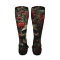 thumbnail image 6 of Naloa Classical Rose Crown Skull High Stockings Women Thigh High Stockings Over Knee Long Stockings-One Size, 6 of 8