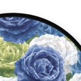 thumbnail image 4 of 36.2 Inch Round Floor Mat Blue and Green Roses Pattern Carpet Decor Rug for Living Room Bedroom, 4 of 6