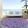 thumbnail image 6 of Addison Rugs Chantille Indoor/Outdoor Transitional Medallions Purple Washable Round Rug, 8' x 8', 6 of 6
