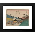 thumbnail image 2 of Andō Hiroshige 24x19 Black Modern Framed Museum Art Print Titled - Tokaido Gojusantsugi, Pl.41 (1868-1912), 2 of 5