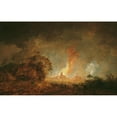 thumbnail image 2 of Franz Edmund Weirotter 24x17 Gold Ornate Framed and Double Matted Museum Art Print Titled - Nocturnal Big Fire, 2 of 4