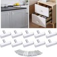 thumbnail image 5 of CHAO Juego de 10 manijas plateadas: barra en T con manija para muebles y puertas de gabinete de acero inoxidable de un solo orificio con tornillos, 5 of 5