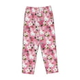 thumbnail image 6 of Uemuo Rose Rabbit Pattern Women's Wide Leg Palazzo Lounge Pants with Pockets Light Weight Loose Comfy Casual Pajama Pants-XX-Large, 6 of 9