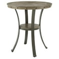 thumbnail image 1 of Pemberley Row Metal and MDF Pewter Pub Table Round Unique Inlay Pattern 36"x40" Unassembled, 1 of 5