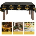 thumbnail image 2 of DEEPCRAFF Black PE Tablecloth for Graduation Party Supplies 1Pack 109X54In, 2 of 8