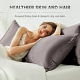 thumbnail image 4 of THXSILK Hyaluronic Acid(HA) Silk Pillowcase for Hair and Skin, 22 Momme Mulberry Silk Pillowcase with Hidden Zipper, Both Side 100% Pure 6A+ Mulberry Silk, King Size(20"X36"), Gray, 4 of 8