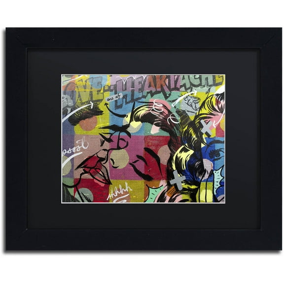 Trademark Fine Art "Fearless Heartache" Canvas Art by Dan Monteavaro Black Matte, Black Frame
