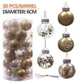 thumbnail image 4 of Xihbxyly Bolas de Navidad Brillantes, Juego de 30 Piezas, Plástico, 6 Cm, para Decoración Navideña, Fiestas, Bodas y Aniversarios, Versátiles para Colgar o Exhibir En La Mesa., 4 of 7