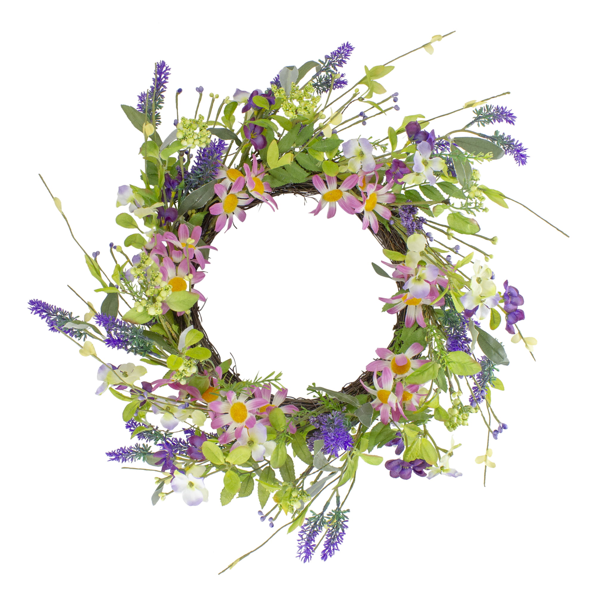 Lavender Fern Vine Wreath~Mix Foliage~PVC/Foam/Artificial~20" 