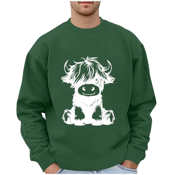 Blusas y camisas de manga larga con cuello redondo para hombre, estilo casual, con estampado de moda, de poliéster.