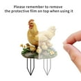 thumbnail image 7 of Darzheoy Farm Garden Stakes, Simulated Chicken Statue Stake, Acrylic Farm Animal Garden Inserts for Outdoor Lawn Decoration, 7 of 7