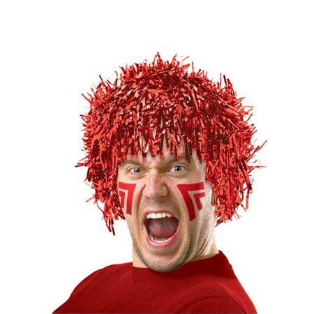 Red Tinsel Fun Wig (1ct)