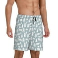 thumbnail image 2 of Wukai Polar Bears And Snowy Winter Men’s Short Pajama Pants With Pockets Soft Sleep Pj Shorts for Men-X-Large, 2 of 6