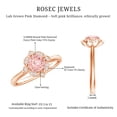 thumbnail image 5 of Rosec Jewels Vintage Style Lab Grown Pink Diamond Engagement Ring 1 Carat - IGI Certified Fancy Pink Diamond Ring (VS1 Grade), 18K Rose Gold, US 5.50, 5 of 8