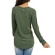 thumbnail image 4 of Top de manga larga para mujer, cuello redondo con hombros descubiertos, Color puro, ajuste holgado, camisa informal para mujer para citas en el trabajo, 4 of 6