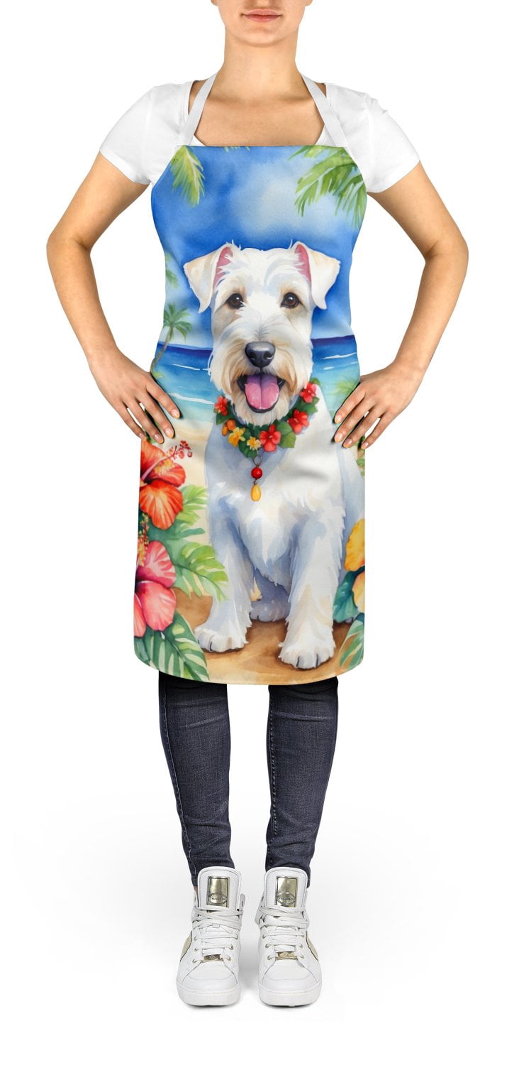 Sealyham Terrier Luau Apron 27 in x 30 in