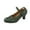 Green High Heels Shoes for Women, variant on Hopeusnice High Heels Shoes for Women Non-Slip Pu Summer And Fall Shoes Breathable Closed-Toe Sandals Block High Heel Trendy Women's High Heels Shoes Soft Round Toe Flexible Elegant Shoes Black 40