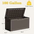 thumbnail image 7 of Homall 100 Gallon Outdoor Box Deck Plastic Resin Storage Box, Dark Brown, 7 of 7